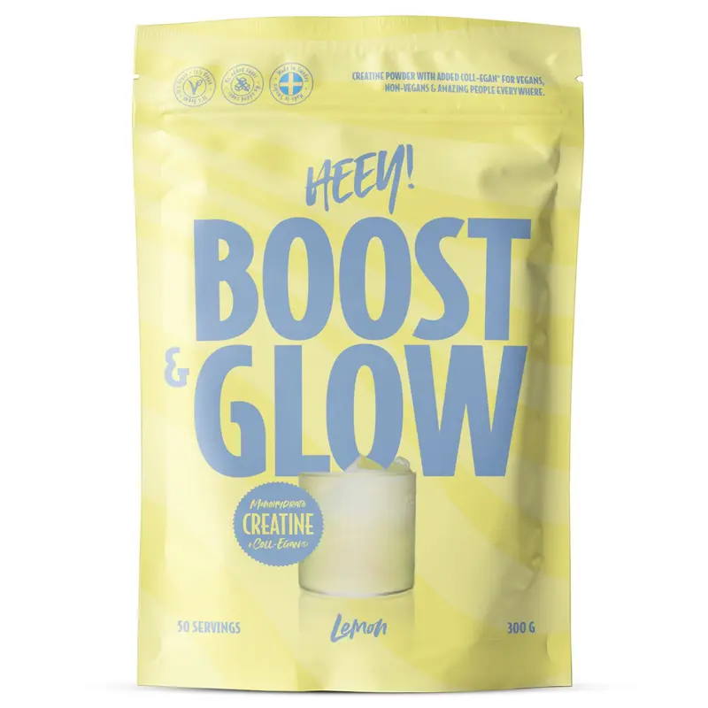 Heey! Boost & Glow Creatine + Coll-egan®, Lemon