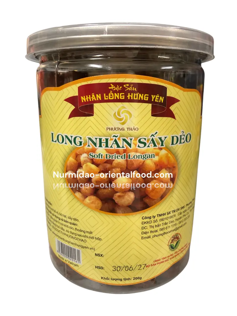 HF, DRIED LONGAN, NHÃN LỒNG HƯNG YÊN, NHÃN NHỤC, 200G
