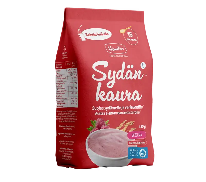 Hirvelän Sydänkaura Vadelma