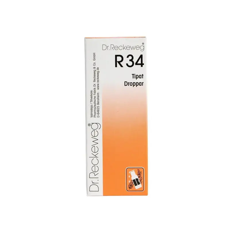 Homeopaattiset tipat R34 50ml, Dr. Reckeweg