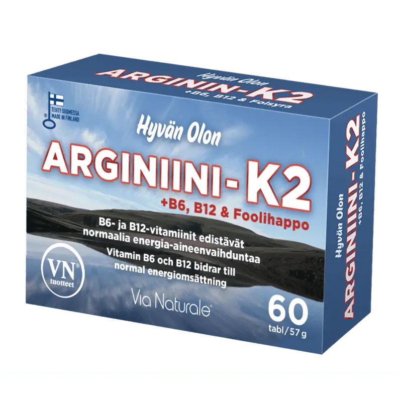 Hyvän Olon Arginiini – K2 60tabl, Via Naturale
