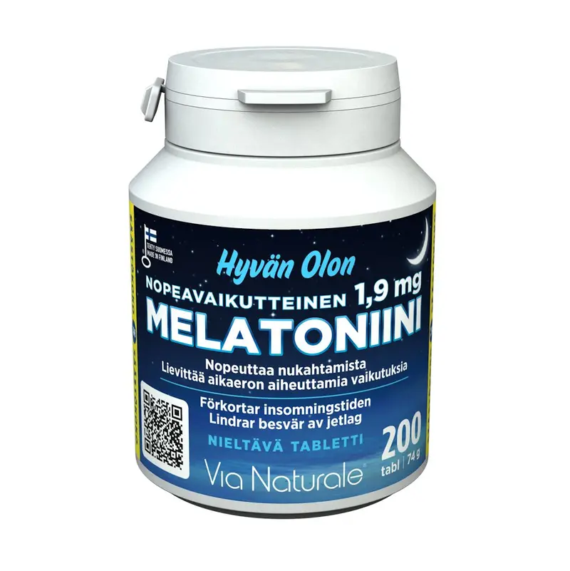 Hyvän Olon Nopeavaikutteinen Melatoniini 1,9 mg