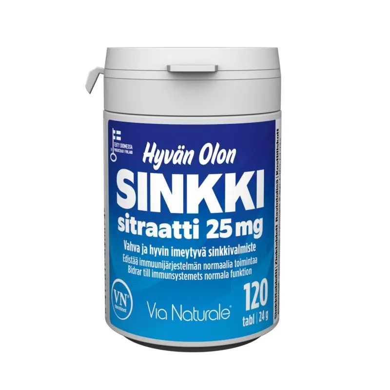 Hyvän Olon Sinkkisitraatti 25 mg