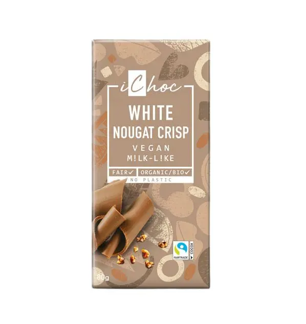 iChoc Luomu Nougat Crisp Valkosuklaa