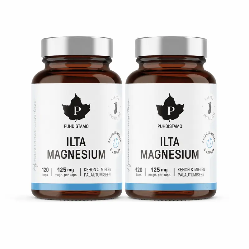 Ilta Magnesium 2 x 120 kaps, Säästöpakkaus, Puhdistamo