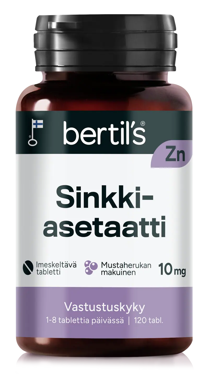 Imeskeltävä sinkkiasetaatti, 120 tbl
