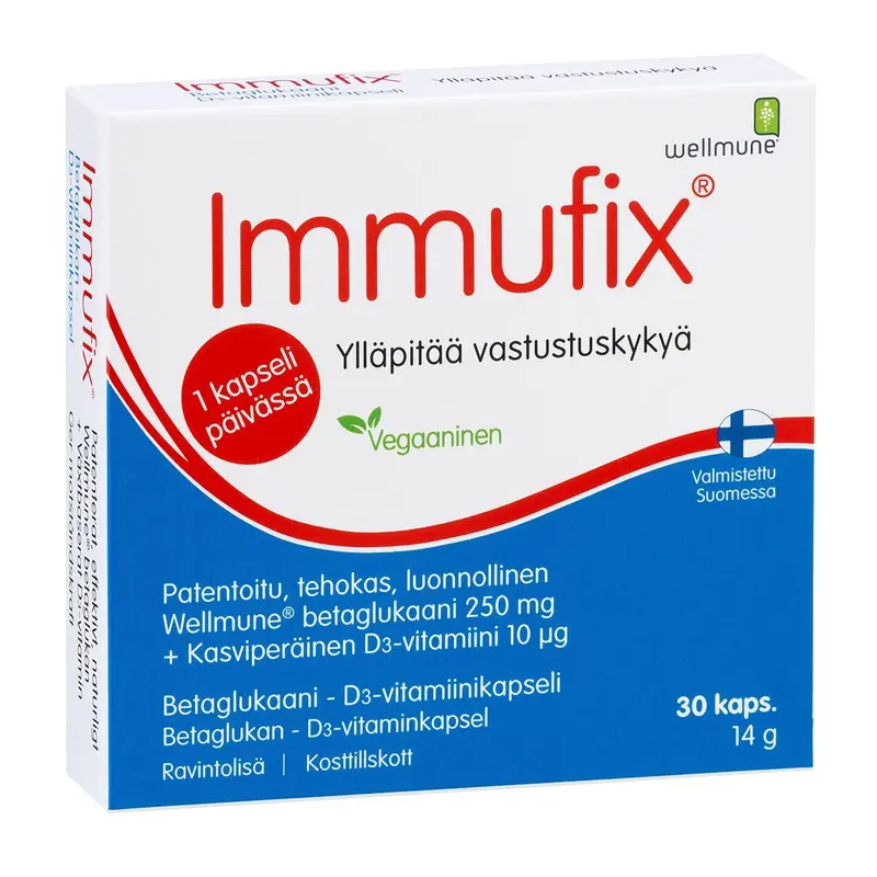 Immufix D3 Betaglukaani 250mg 30 kaps Hankintatukku