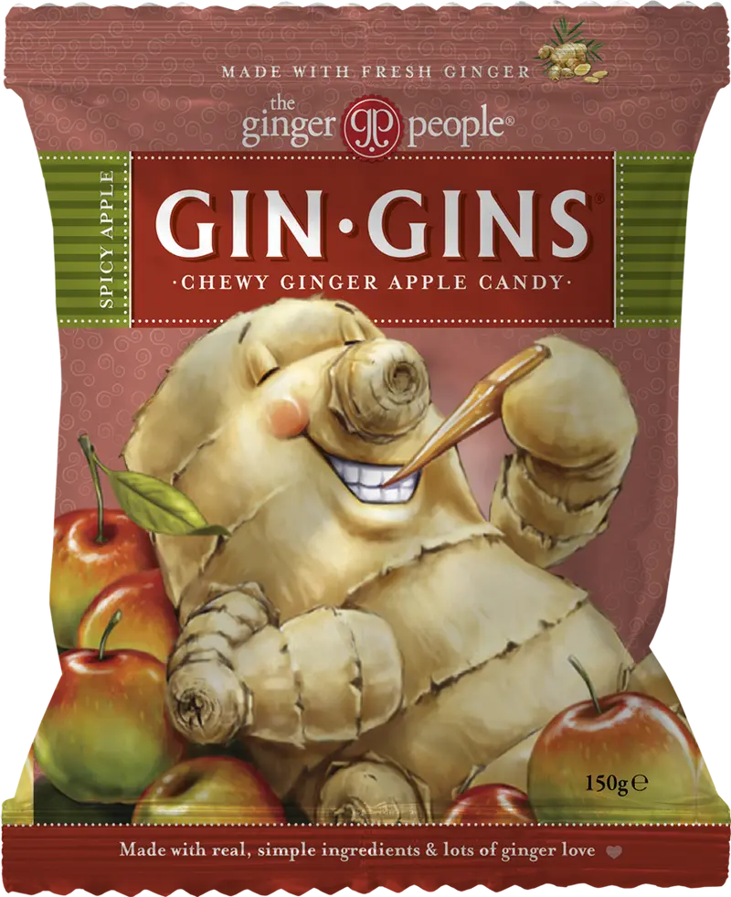 Inkiväärikaramelli, spicy apple (chewy ginger apple candy), 150 g