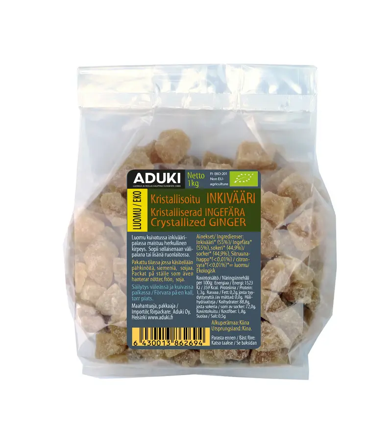 Inkivääripala, sokeroitu, 1 kg