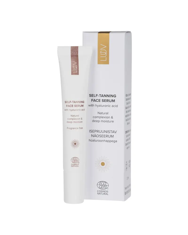 Itseruskettava kasvoseerumi hyaluronihapolla, 20 ml