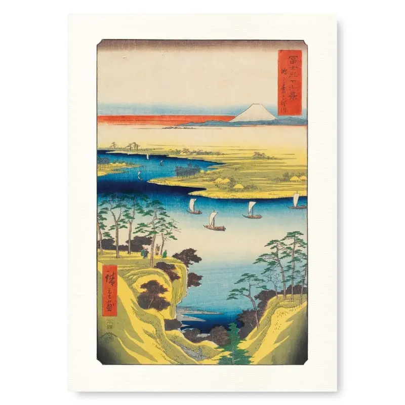 Japanilainen Hiroshige-juliste