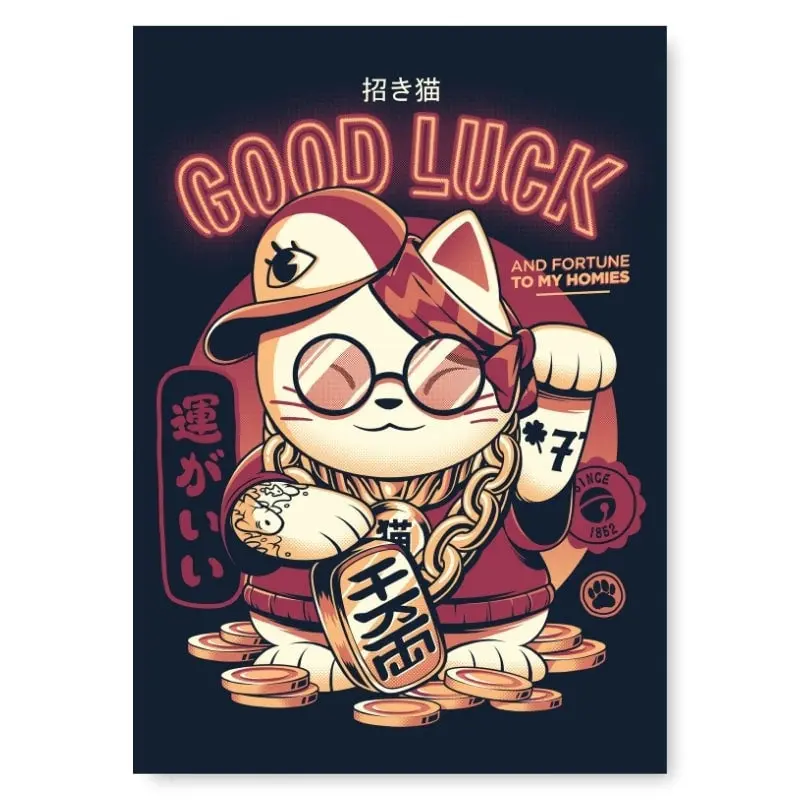 Japanilainen juliste Maneki Neko