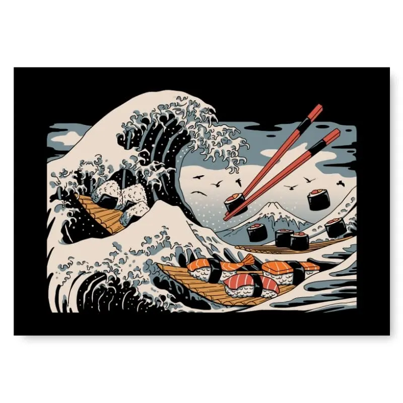 Japanilainen juliste Sushi Kanagawa