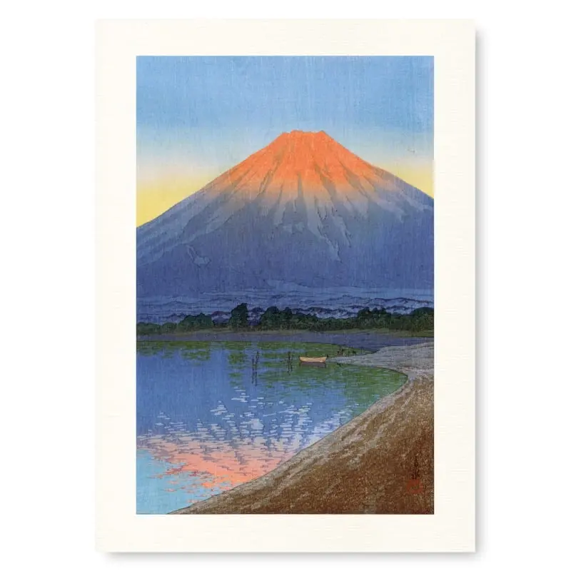 Japanilainen juliste Yamanaka-järvi