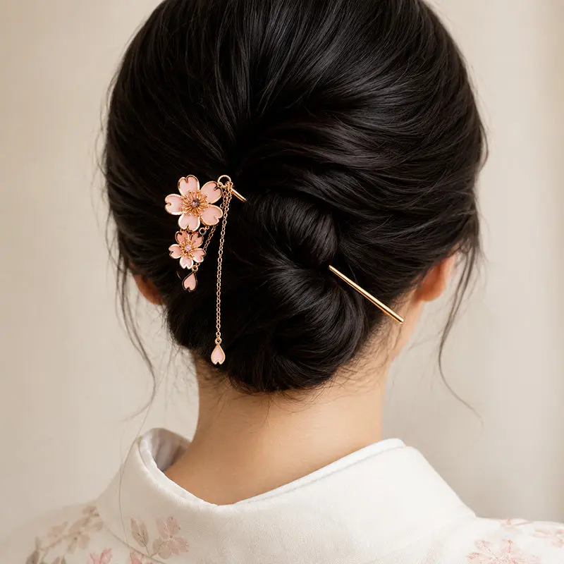 Japanilainen Kanzashi - Sakura Kukat