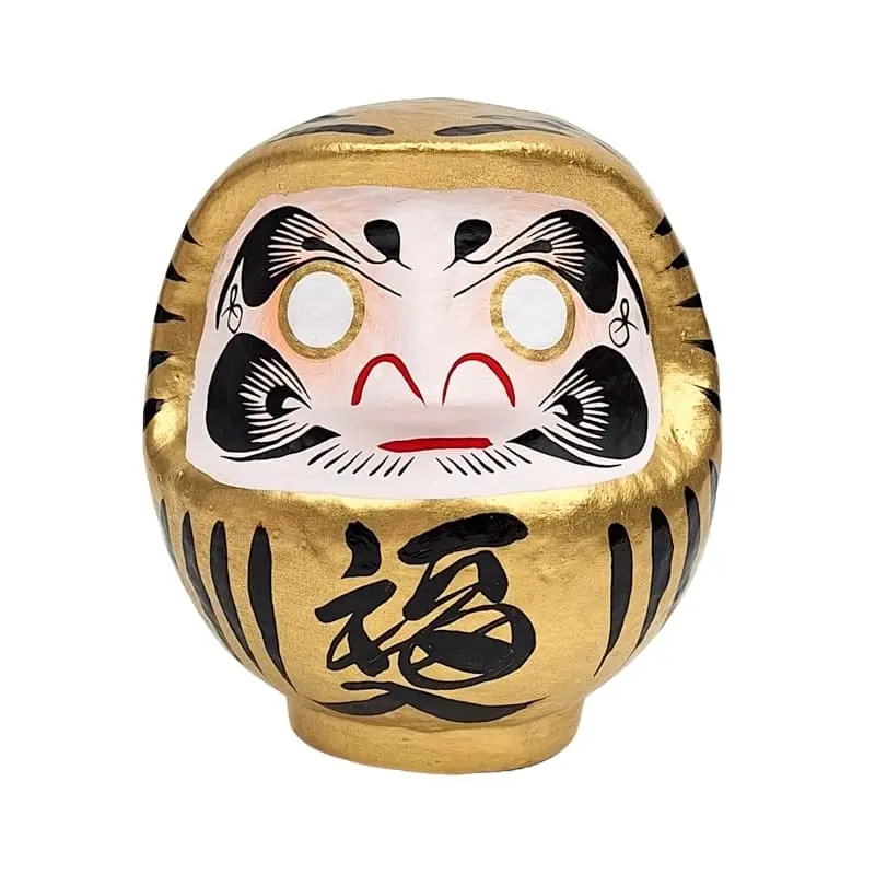 Japanilainen kultainen Daruma - 9-15 cm