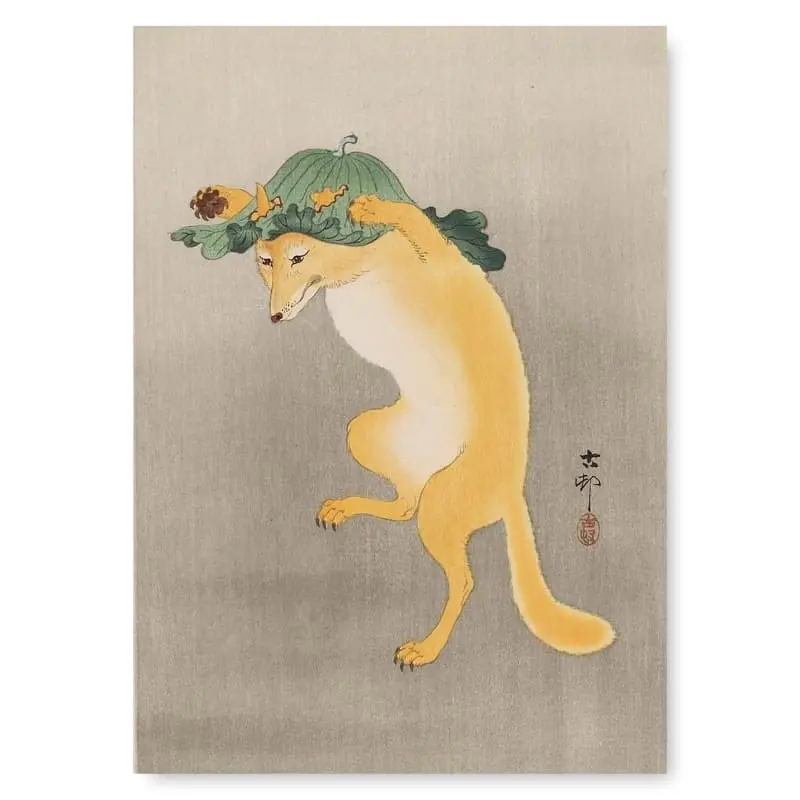Japanilainen maalaus Kitsune