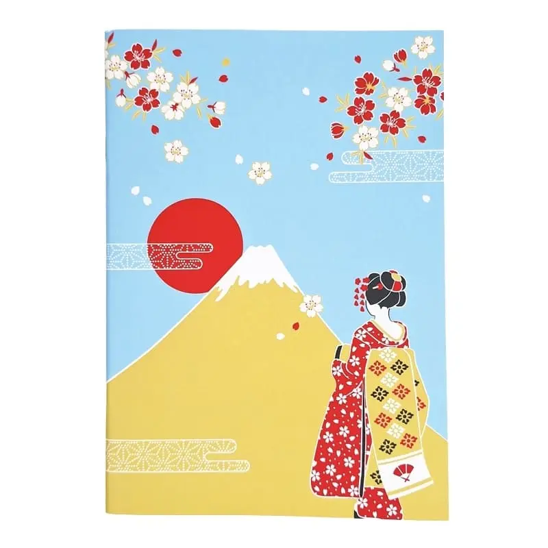 Japanilainen muistikirja Maiko & Fuji-vuori