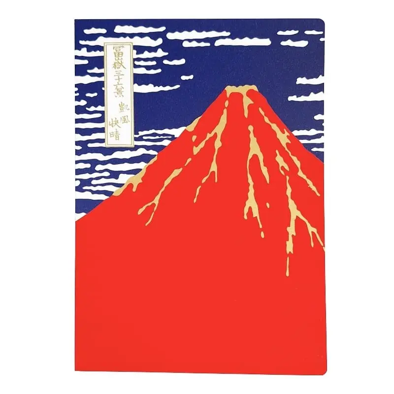 Japanilainen muistikirja Mount Fuji Red