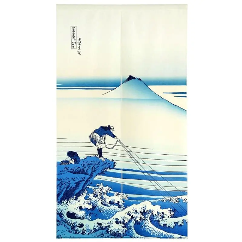 Japanilainen Noren Mount Fuji Sininen