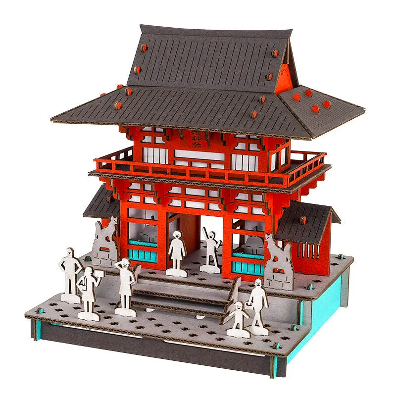 Japanilainen pienoismalli - Inari-pyhäkön Rōmon-portti