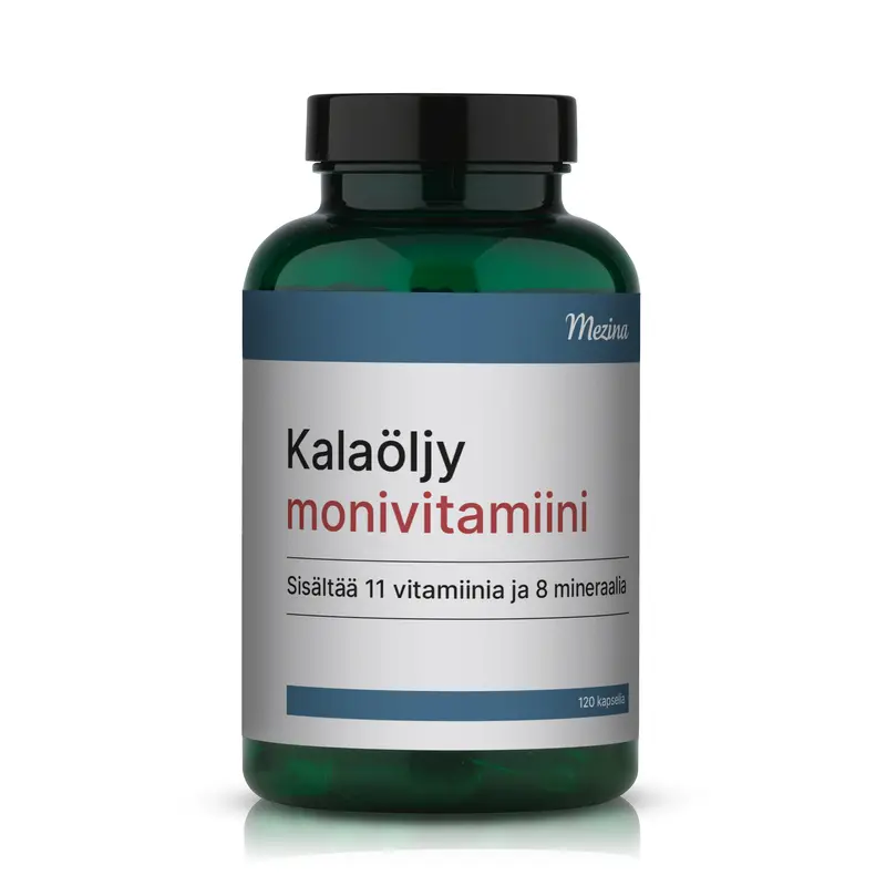 Kalaöljy + monivitamiini 120 kaps, Mezina