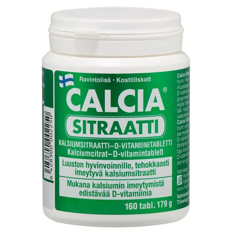 Kalsium Calcia Sitraatti 160 tabl.