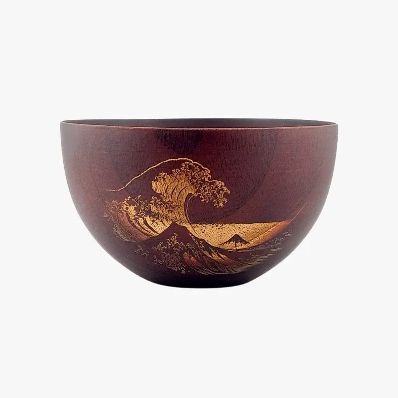 Kanagawa Japanilainen puinen kulho