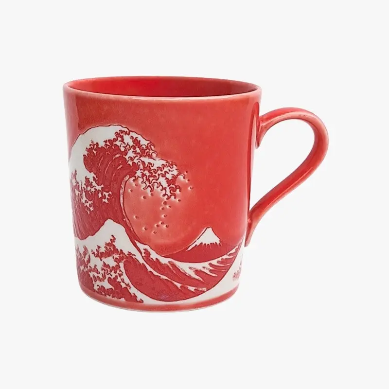 Kanagawa punainen japanilainen muki