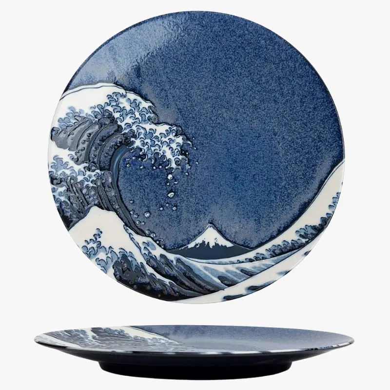 Kanagawa pyöreä japanilainen lautanen