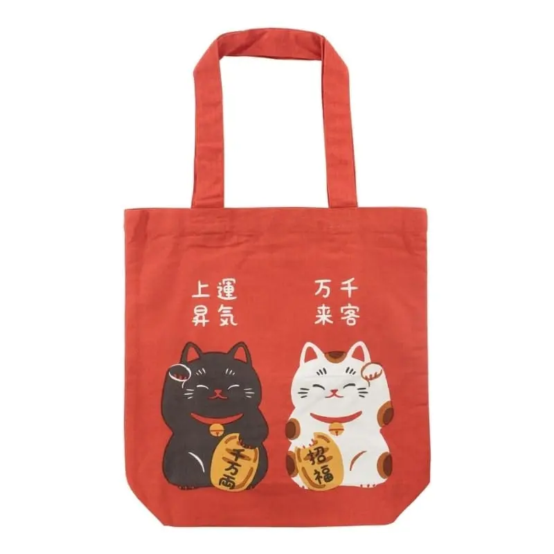 Kangaskassi punainen Maneki Neko Shōfuku