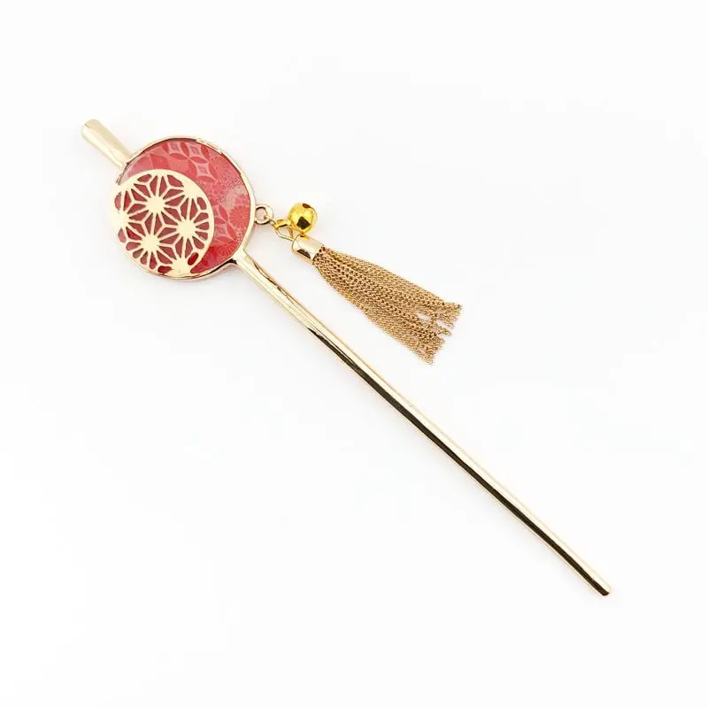 Kanzashi japanilainen Asanoha punainen
