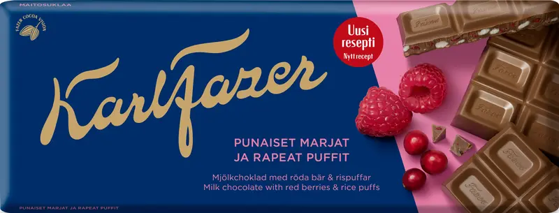 Karl Fazer punaiset marjat suklaalevy 180g