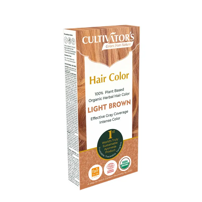 Kasviväri Light Brown, 100 g - hiusväri