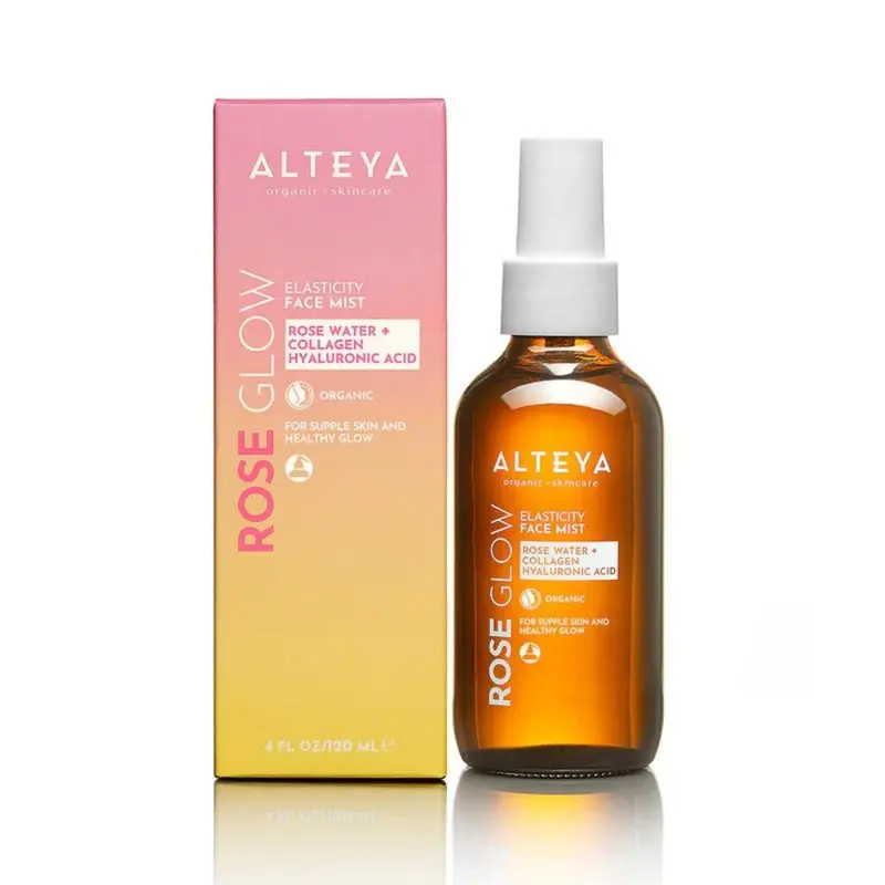 Kasvosuihke Glow-Ruusuvesi+Kollageeni, 120 ml