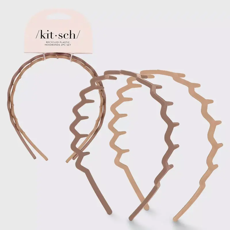 Kitsch Zig Zag Hiuspanta 2 kpl - neutral