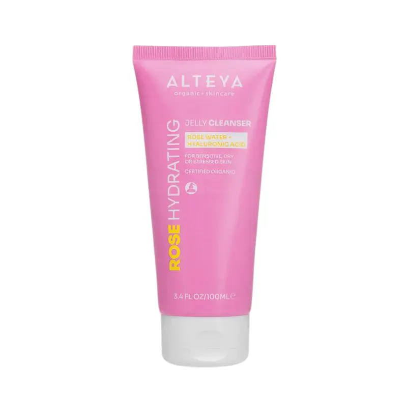 Kosteuttava ihonpuhdistus Jelly Ruusu, 100 ml