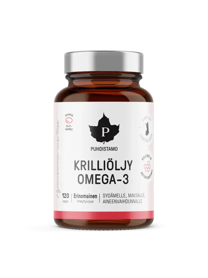 Krilliöljy Omega-3, 120 kaps, Puhdistamo