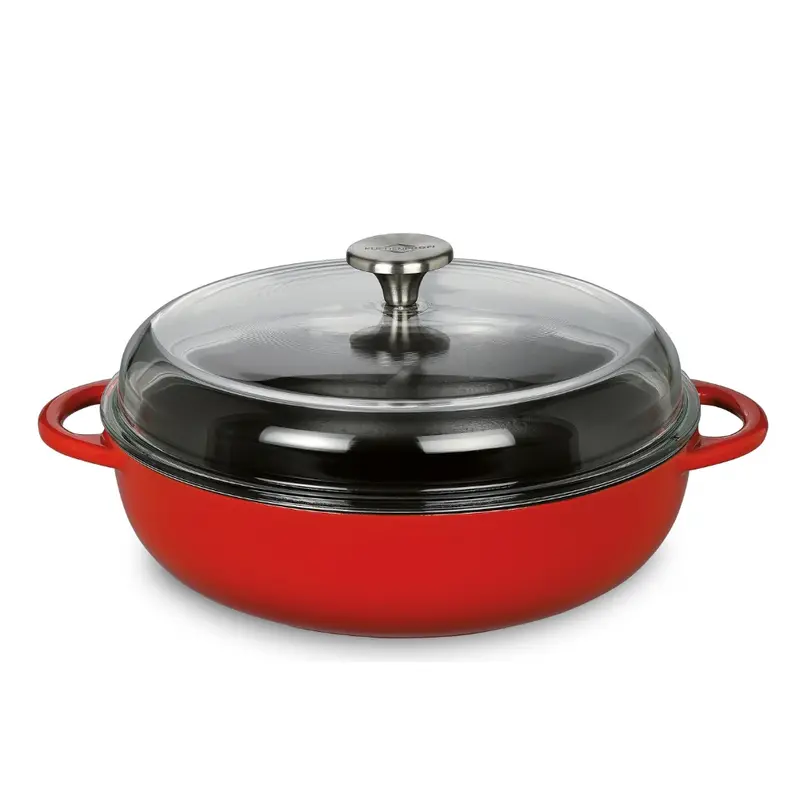 Küchenprofi Provence valurautakasari lasikannella 24 cm/2,5 l punainen