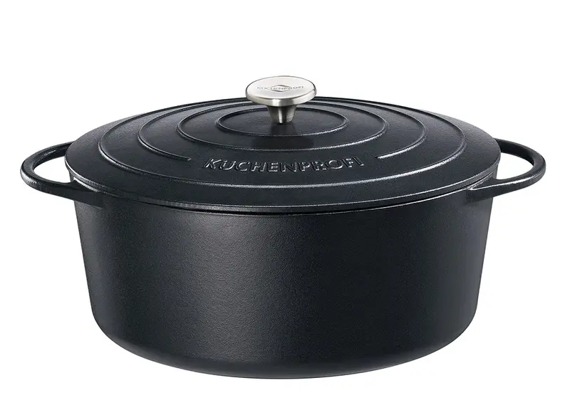 Küchenprofi Provence valurautapata ovaali 40 cm/12,5 l musta