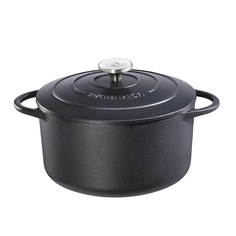 Küchenprofi Provence valurautapata pyöreä 24 cm/4,2 l musta