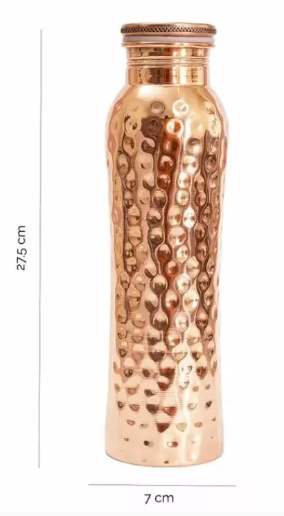 Kuparipullo, taottu kaareva 900 ml