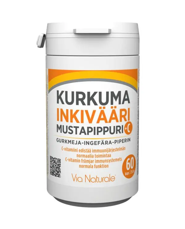 Kurkuma - Inkivääri - Mustapippuri + C-vitamiini