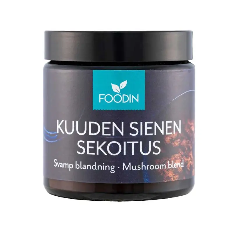 Kuuden sienen sekoitus (chaga, reishi, lion's mane, shiitake, maitake, cordyceps), 40 g