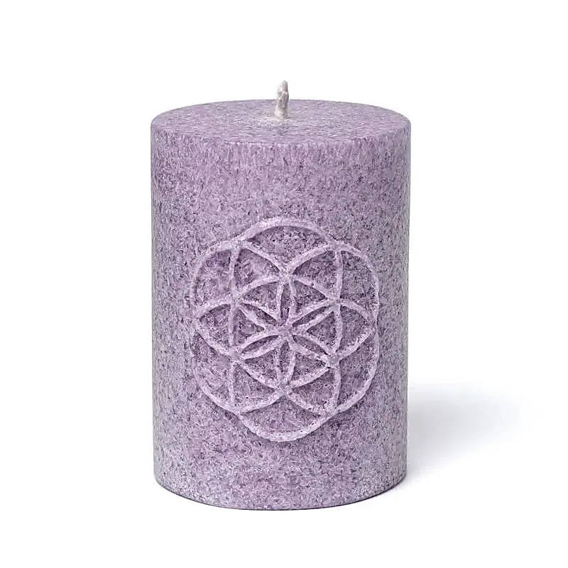Kynttilä Seed of Life, violetti 5,5 x 8 cm