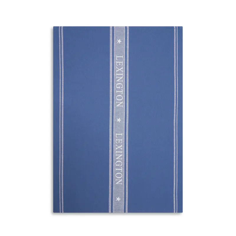 Lexington Icons Jacquard keittiöpyyhe luomupuuvillaa 50*70cm, sininen/valkoinen