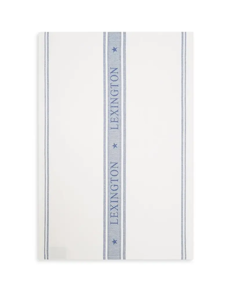 Lexington Icons Jacquard keittiöpyyhe luomupuuvillaa 50*70cm, valkoinen/sininen