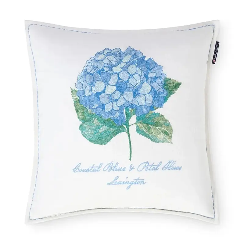 Lexington tyynynpäällinen kukkabrodeerauksella puuvillaa/pellavaa 50*50cm, sininen