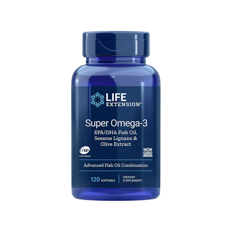 Life Extension Super Omega-3 EPA/DHA with Sesame Lignans & Olive Extract 120 kapselit