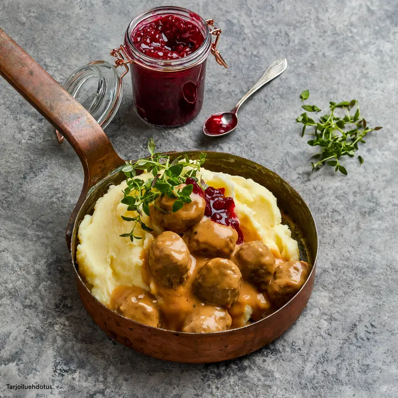 Lihapyörykät kerma-kastikkeessa (2 kg)